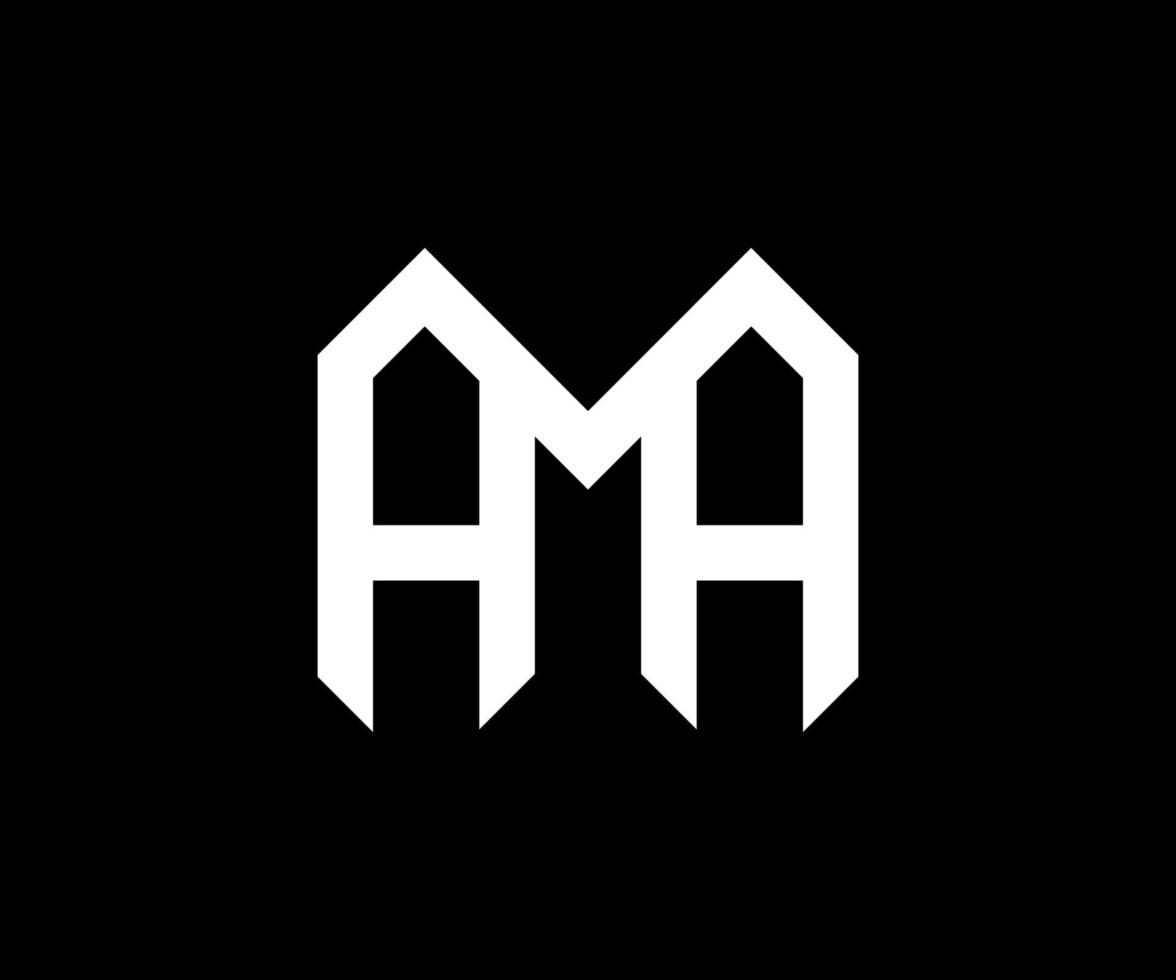 ama logo. ama carta. ama letra logo diseño. letras ama, ama logo icono con negocio tarjeta vector modelo