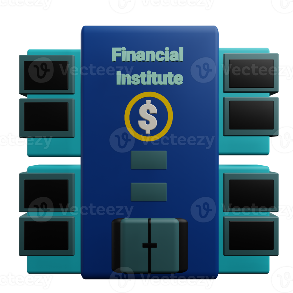 financieel instituut 3d icoon png