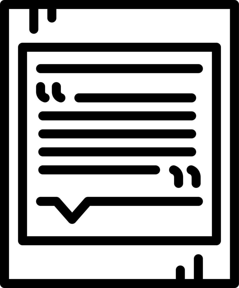 line icon for quote vector