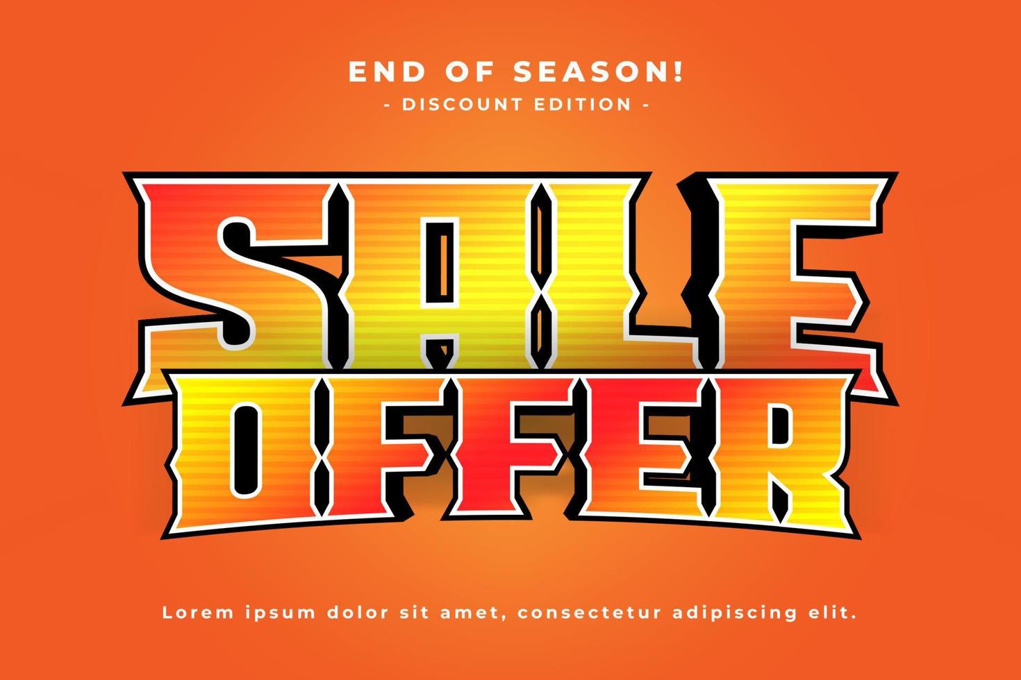 Sale Big Promo Text Effect vector