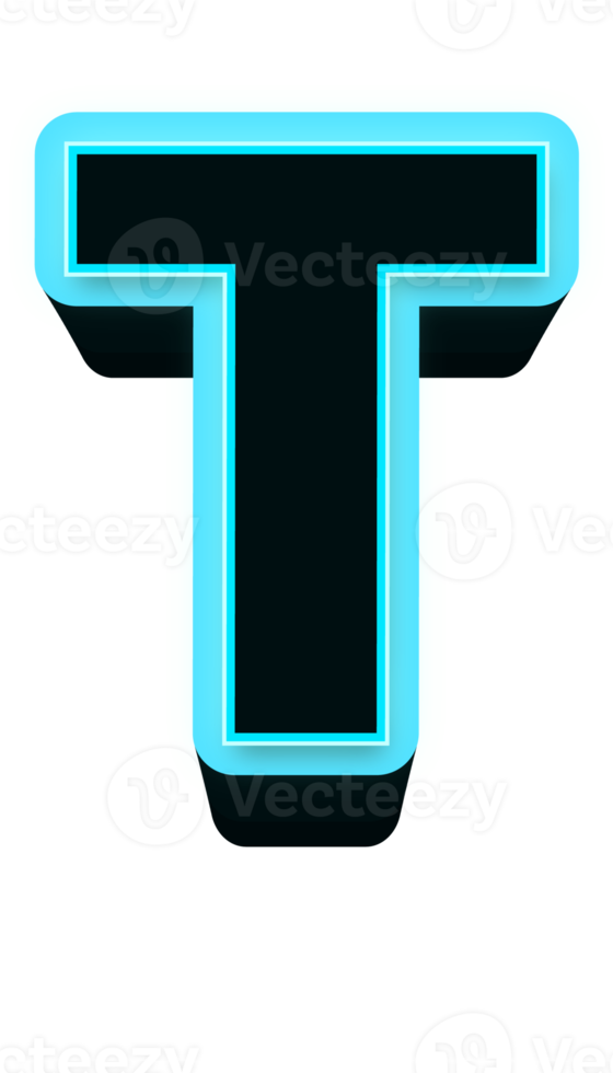 Neon alphabet letters png