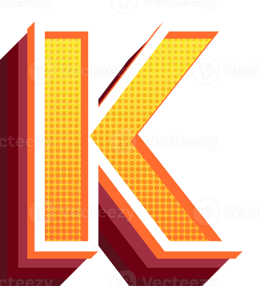 Halftone alphabet letters png