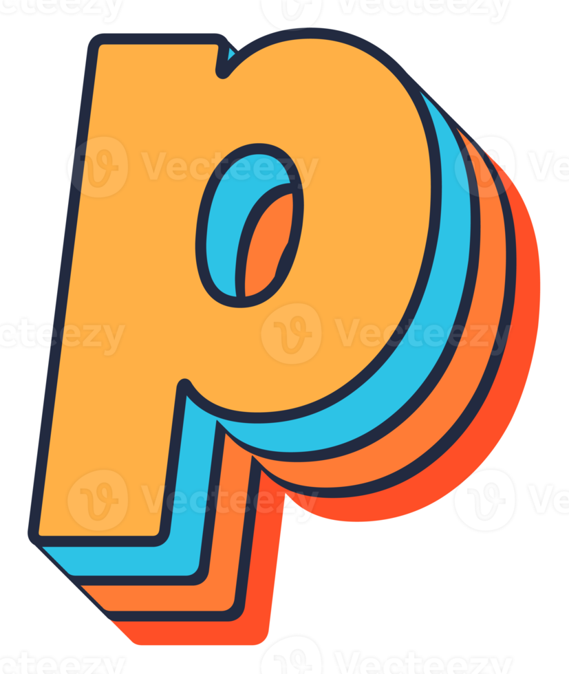 Pop art alphabet letters png