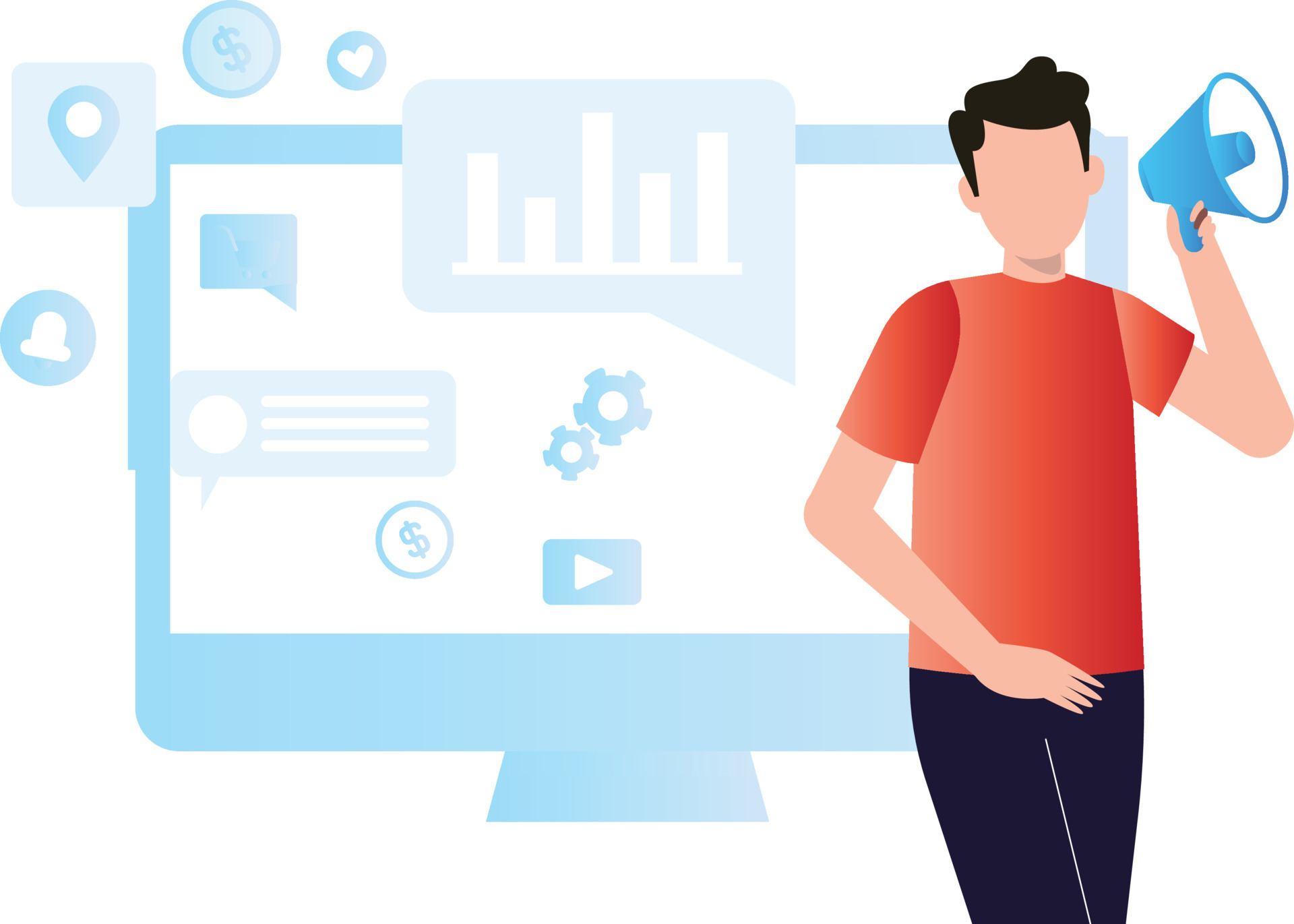 The Guy Is Doing Affiliate Marketing 22940502 Vector Art At Vecteezy the-guy-is-doing-affiliate-marketing-22940502-vector-art-at-vecteezy