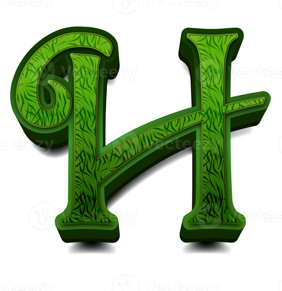 Greeny alphabet letters png