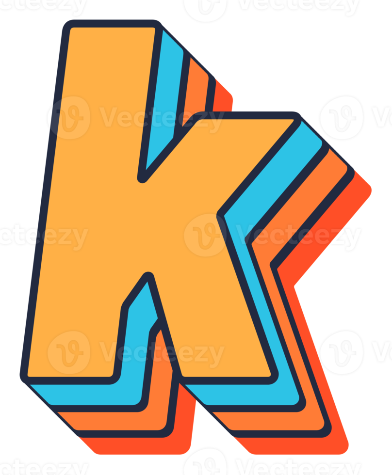 Pop art alphabet letters png