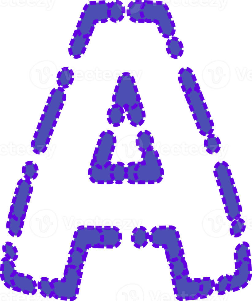 Outline dots alphabet letters illustration 22940774 PNG