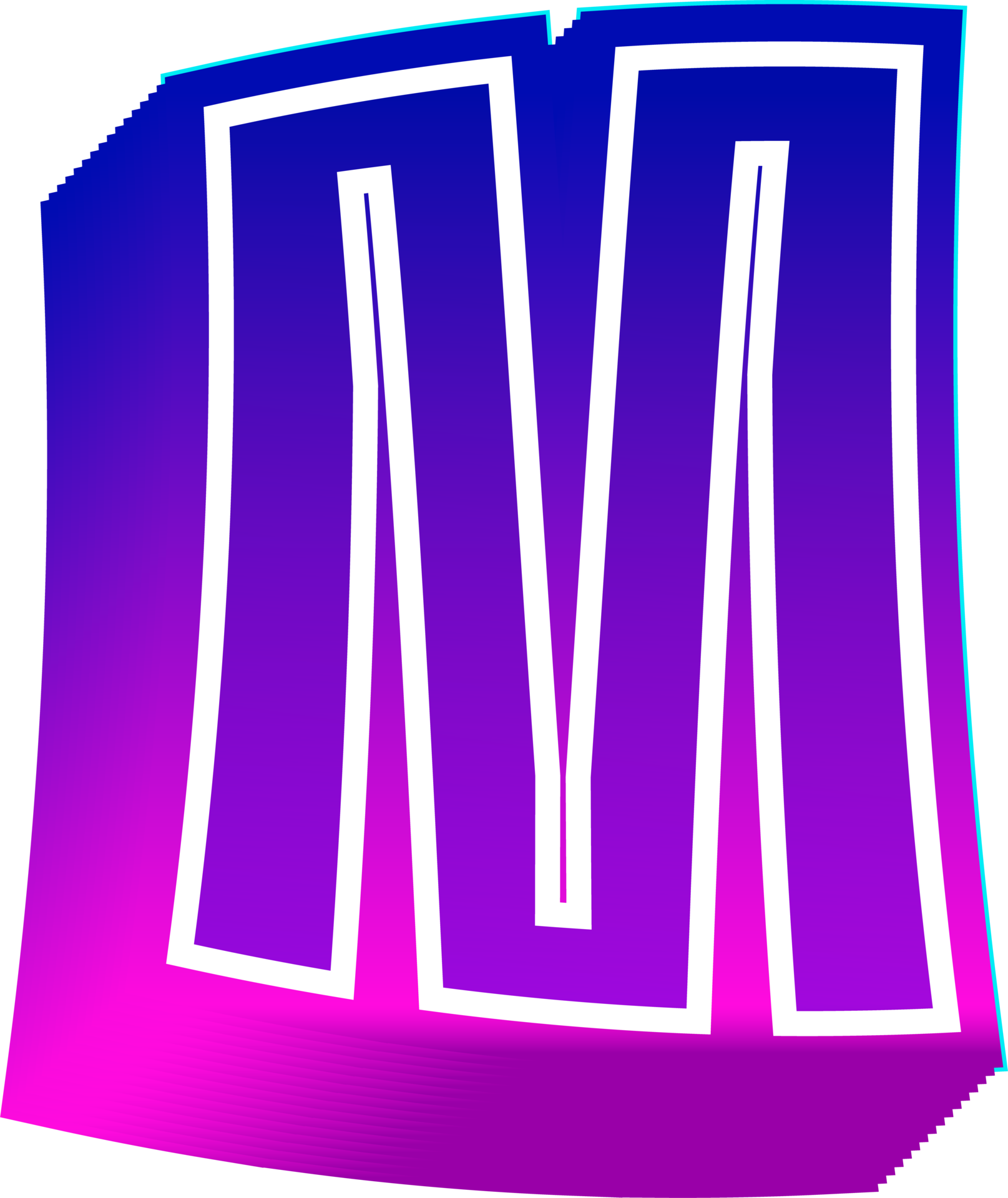 Gradient bold alphabet letters 22940776 PNG