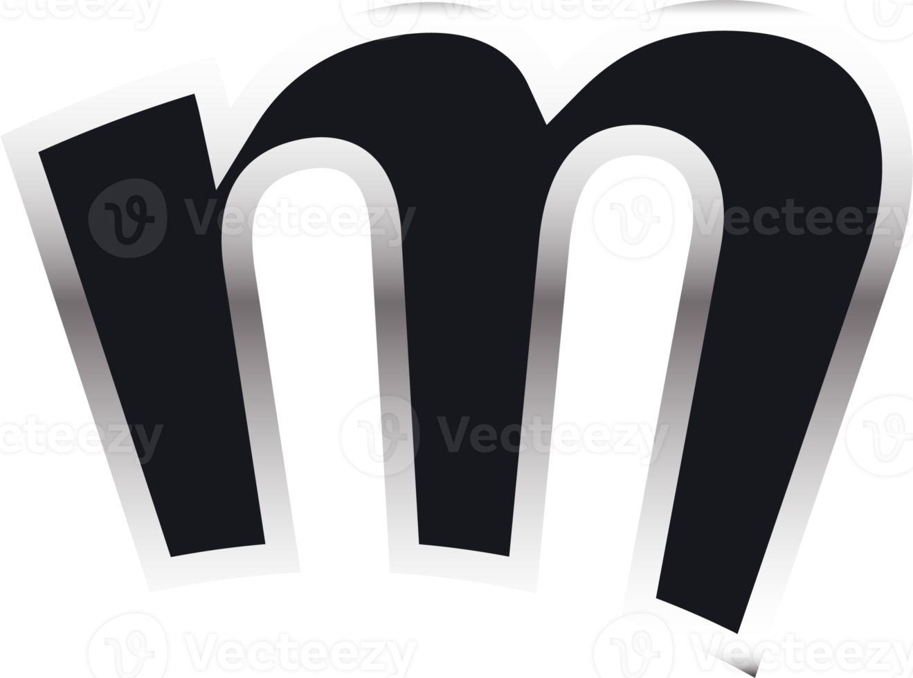 Funky alphabet letters png