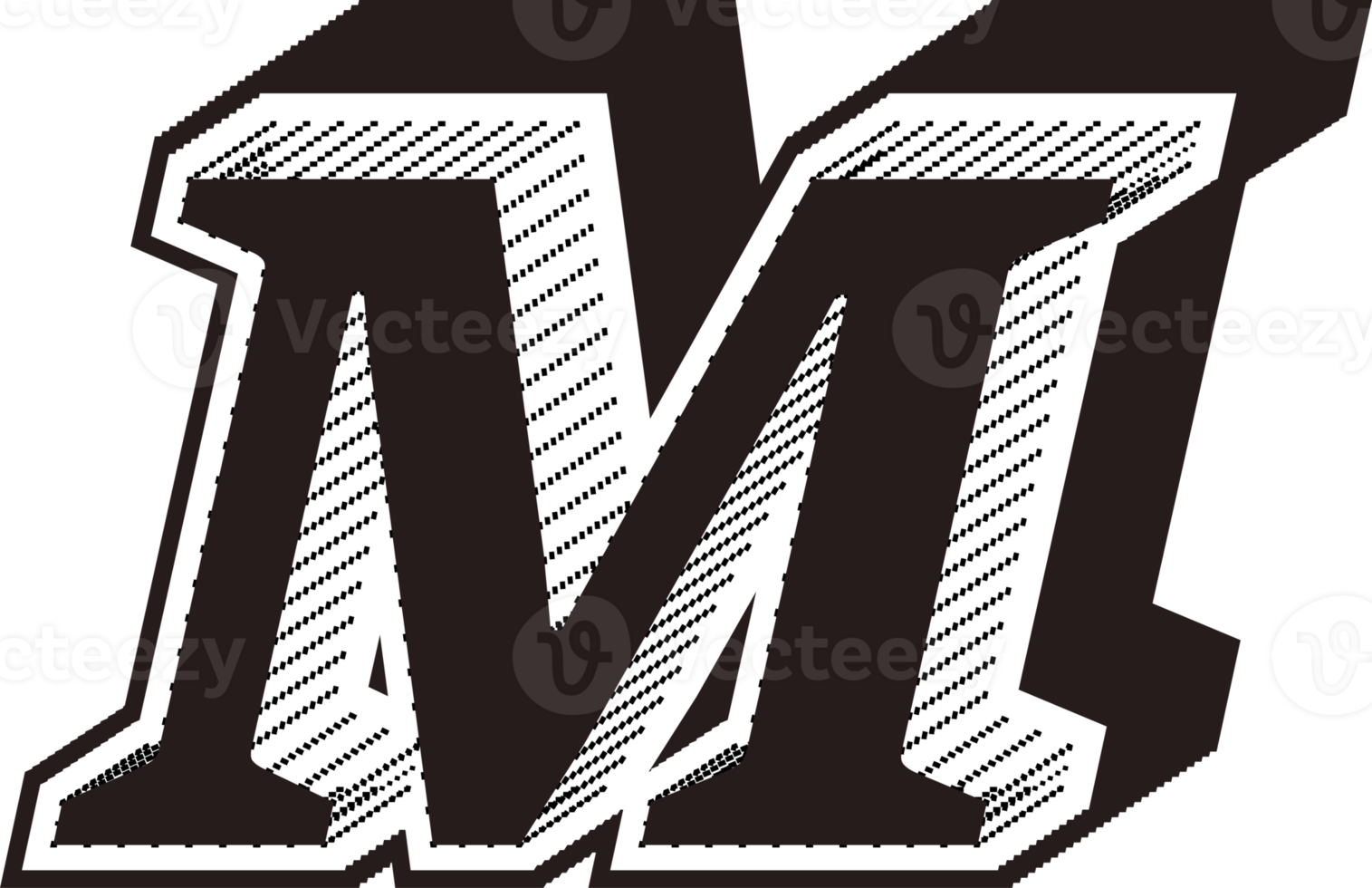 Black and white letters png