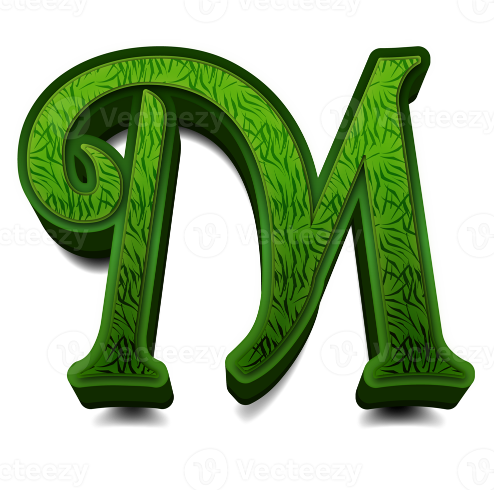 Greeny alphabet letters png