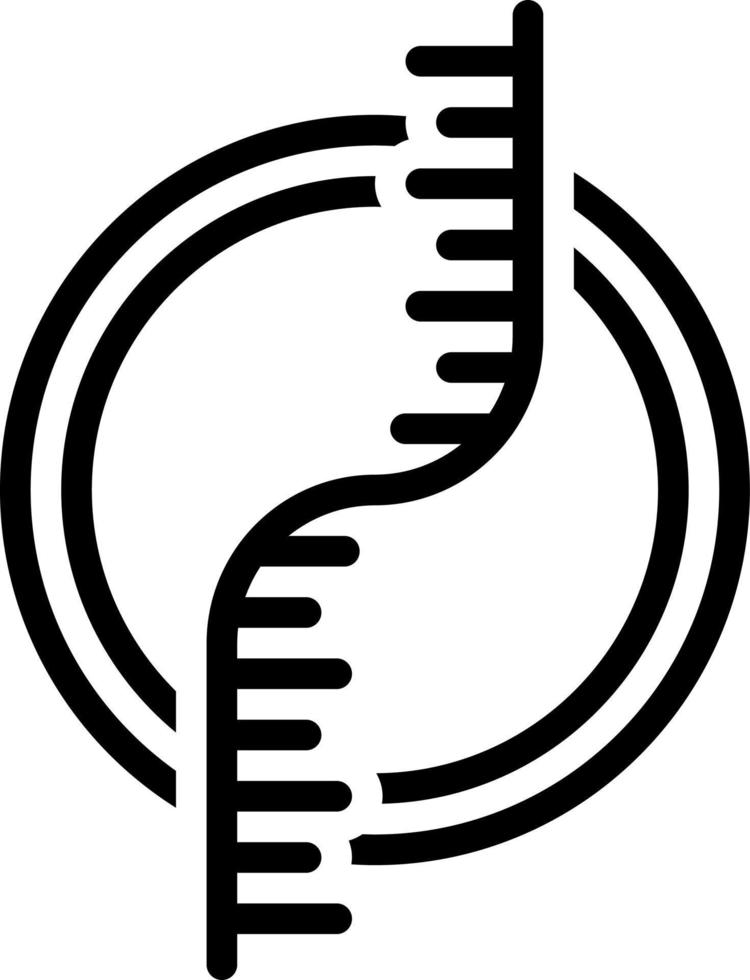 line icon for dna vector