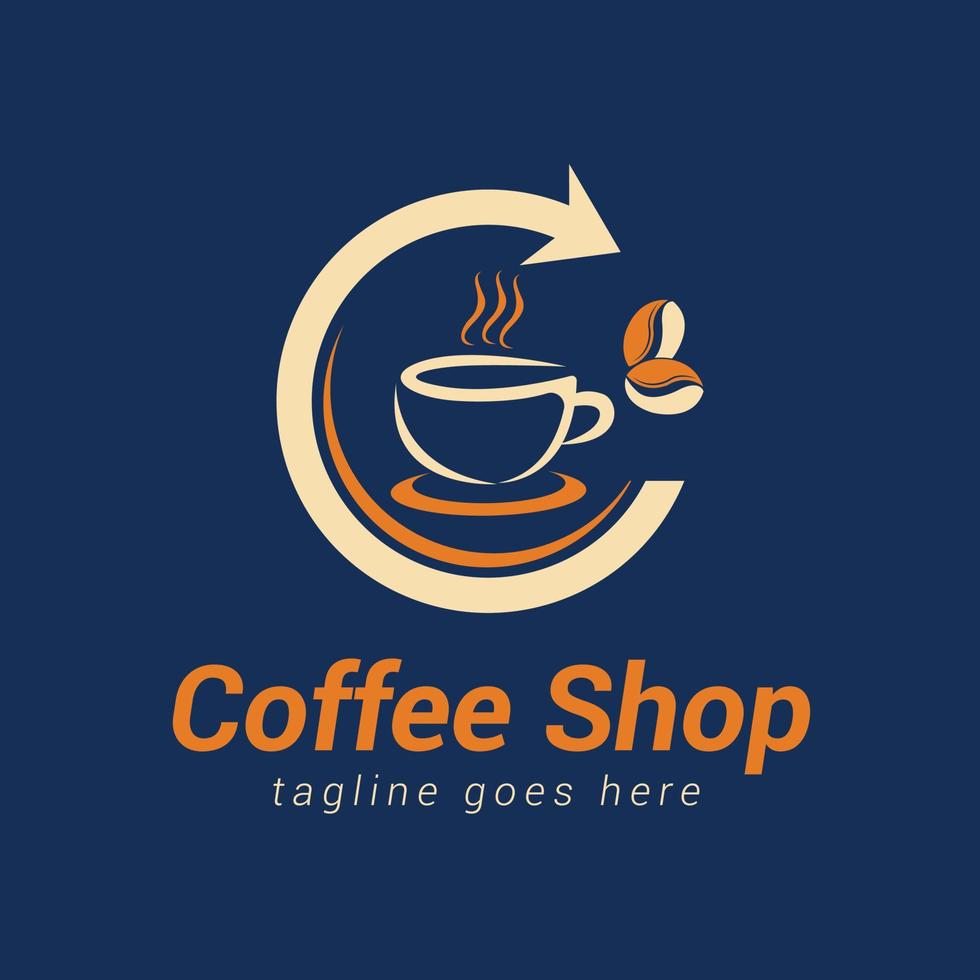 Coffee shop logo template design, Suitable for coffee and tea shop. vector