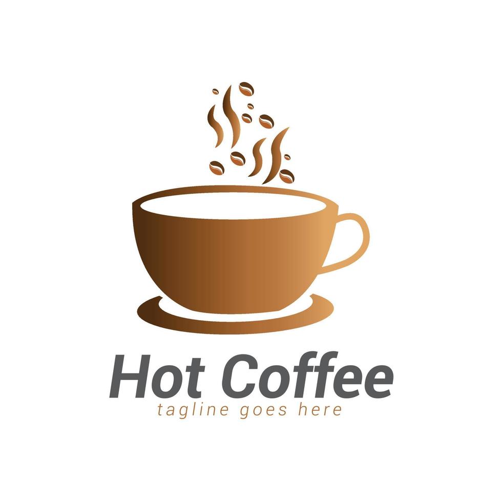 Coffee shop logo template design, Suitable for coffee and tea shop. vector