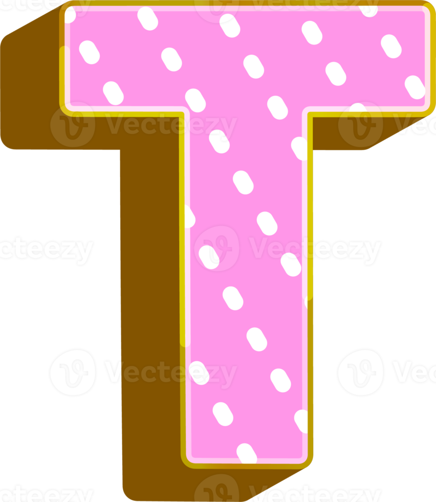 Cute bold alphabet letters png