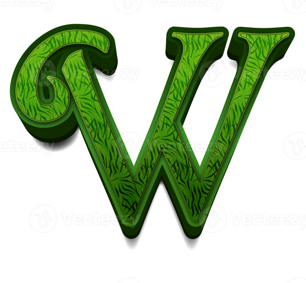 verde alfabeto letras png