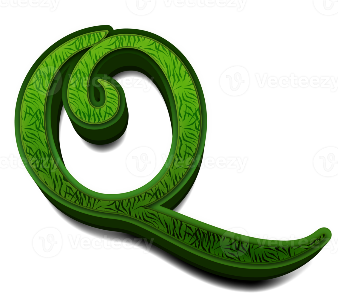 Greeny alphabet letters png