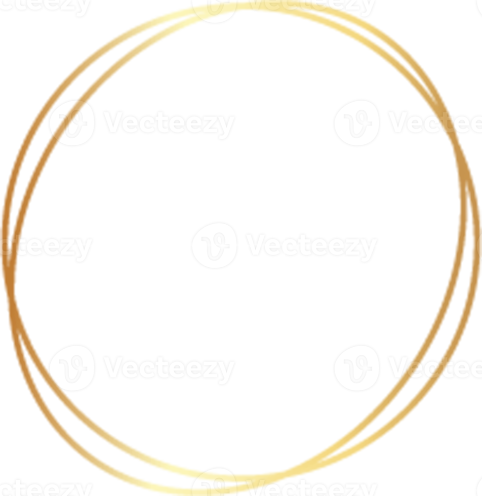 goud cirkel grens png