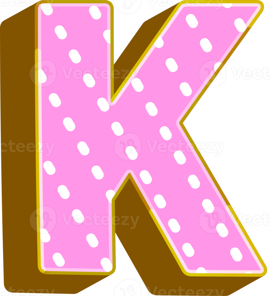 Cute bold alphabet letters png