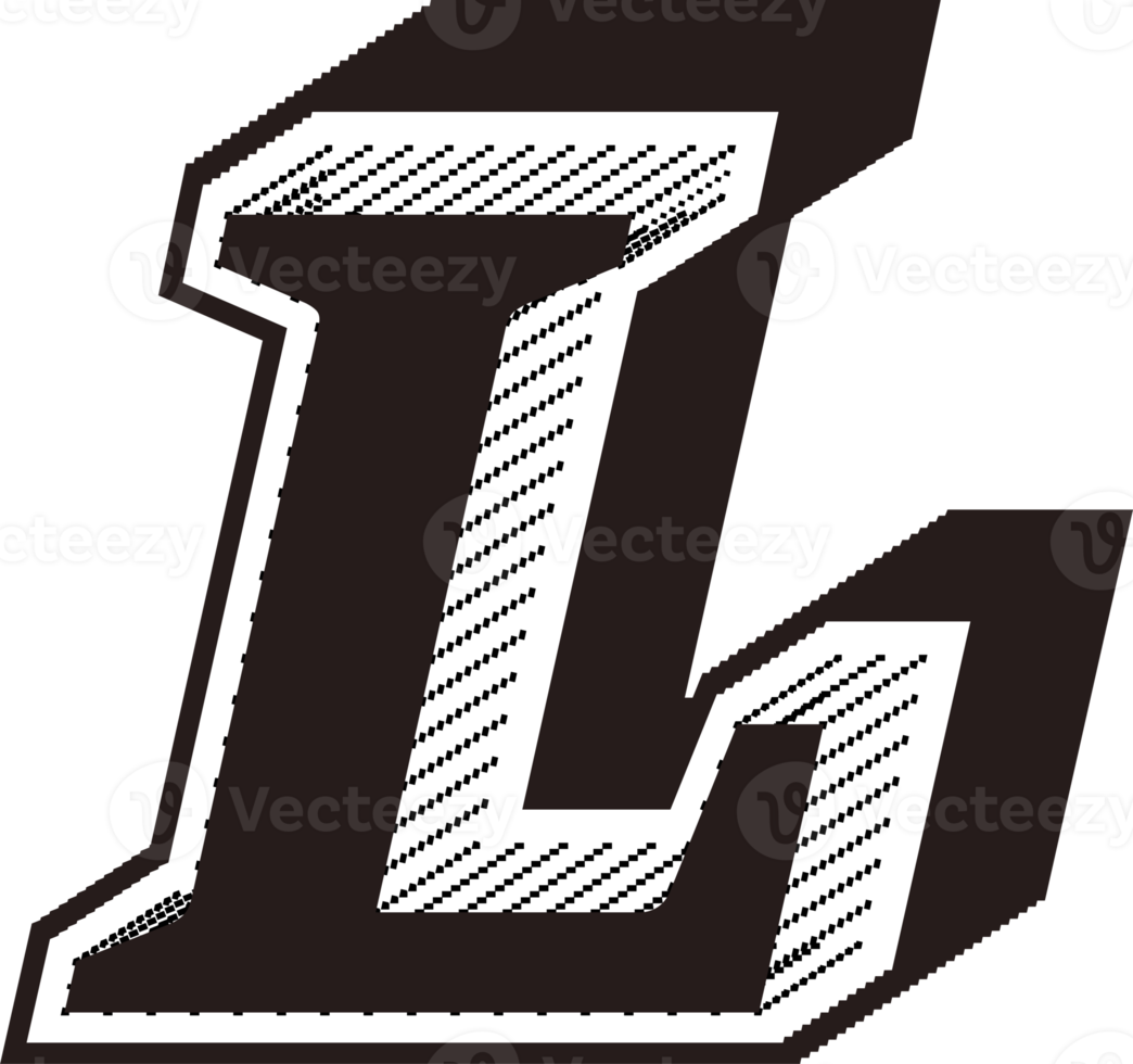 Black and white letters png