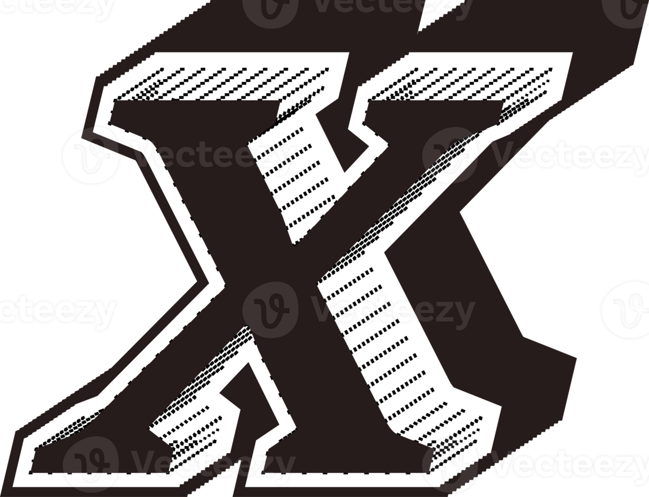 Black and white letters png