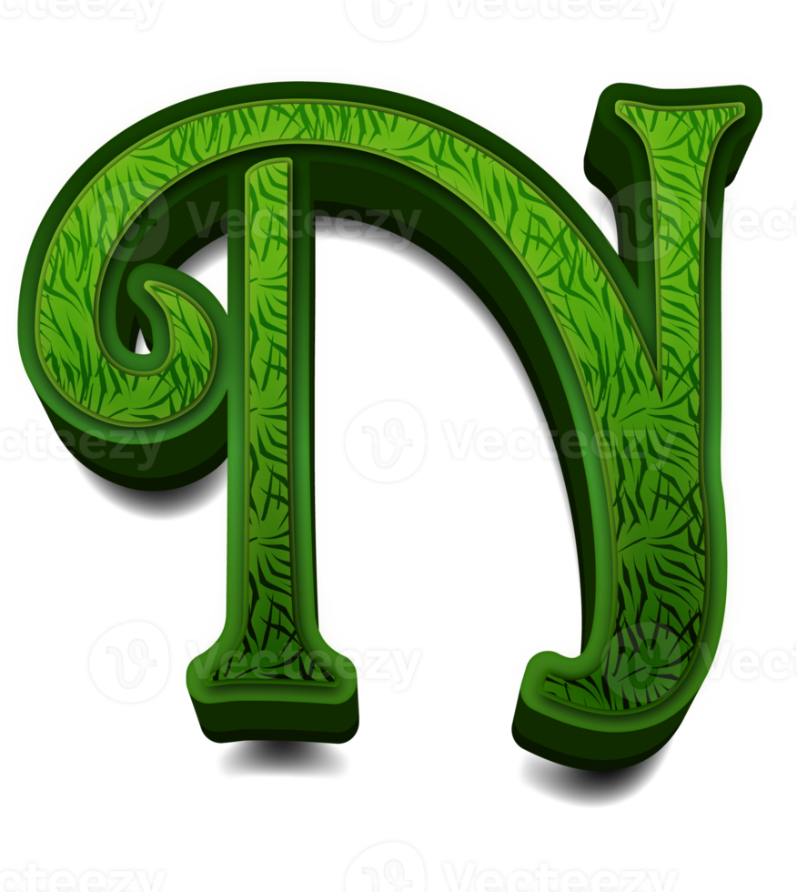 groen alfabet brieven png