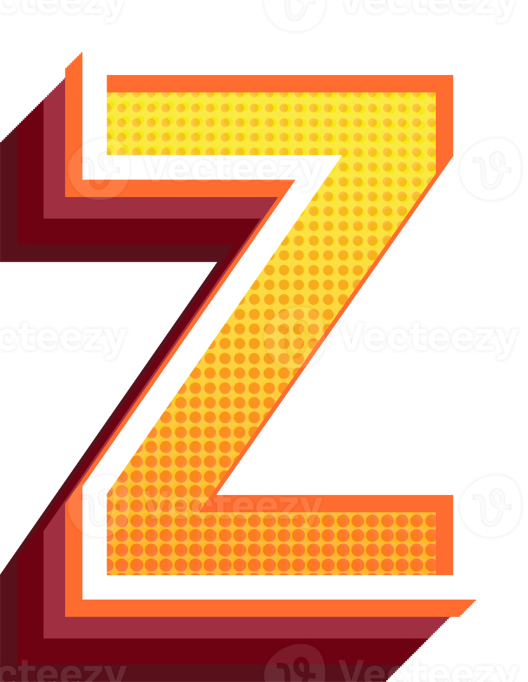Halftone alphabet letters png