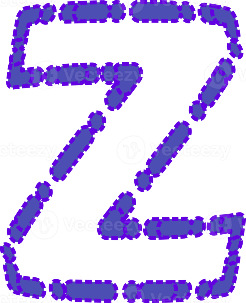 Outline dots alphabet letters illustration png