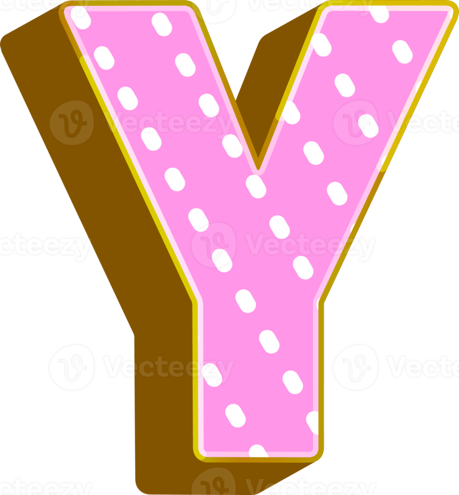 Cute bold alphabet letters png