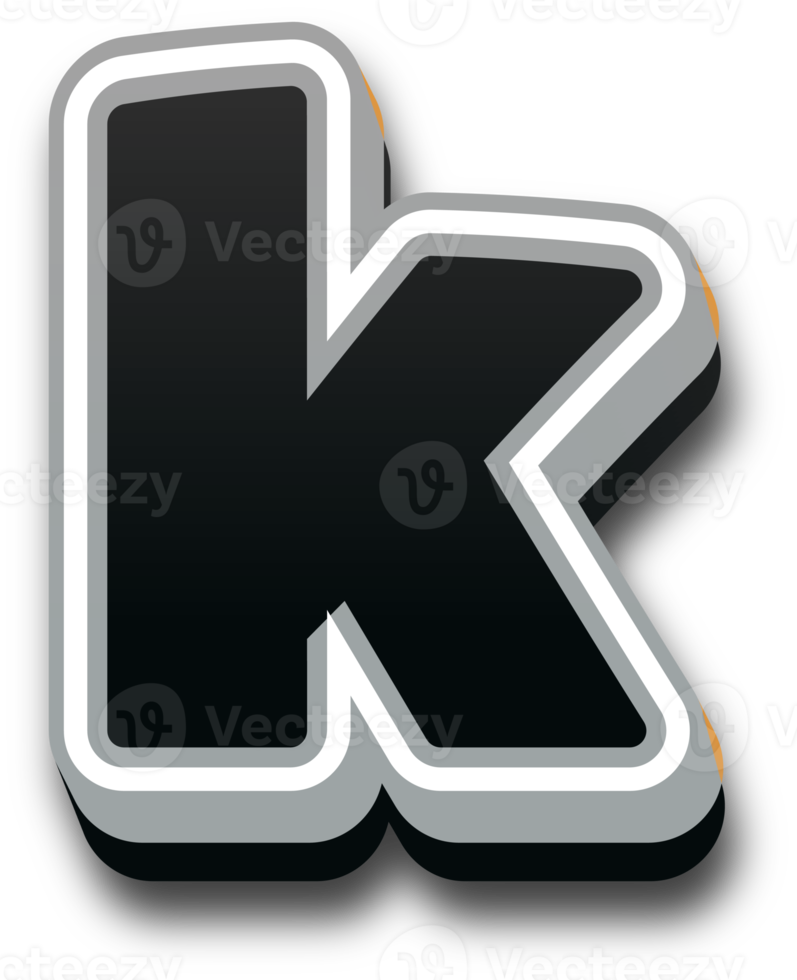 Black bold alphabet letters png