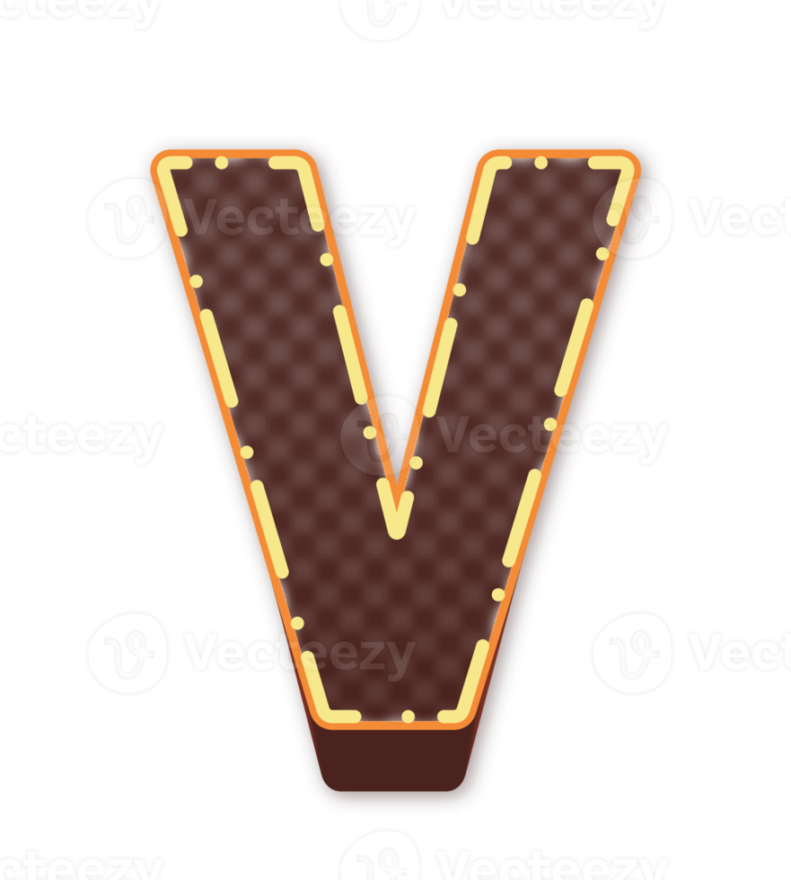 Chocolate alphabet letters png