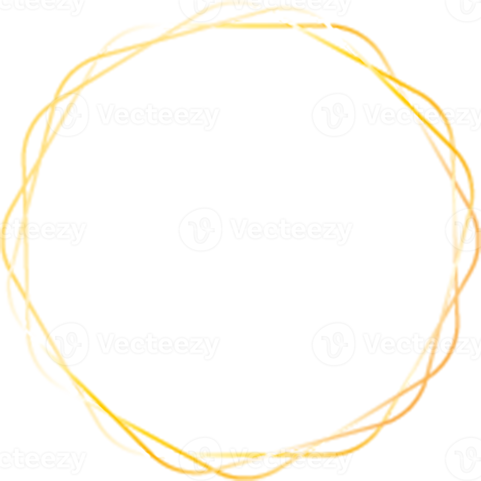 guld cirkel gräns png