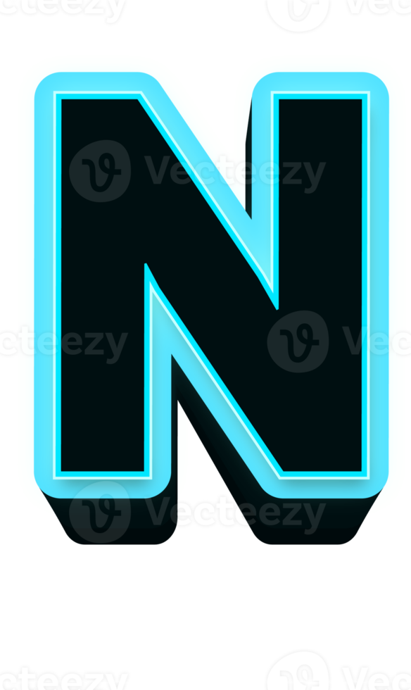 neon alfabeto lettere png