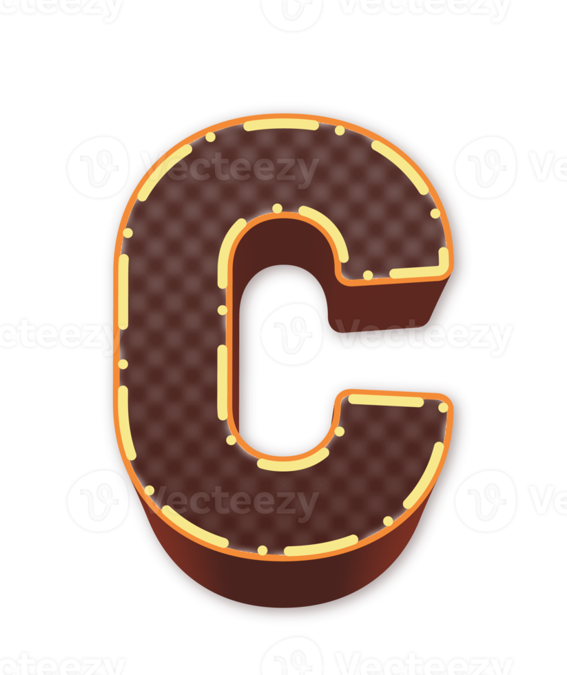 Chocolate alphabet letters png