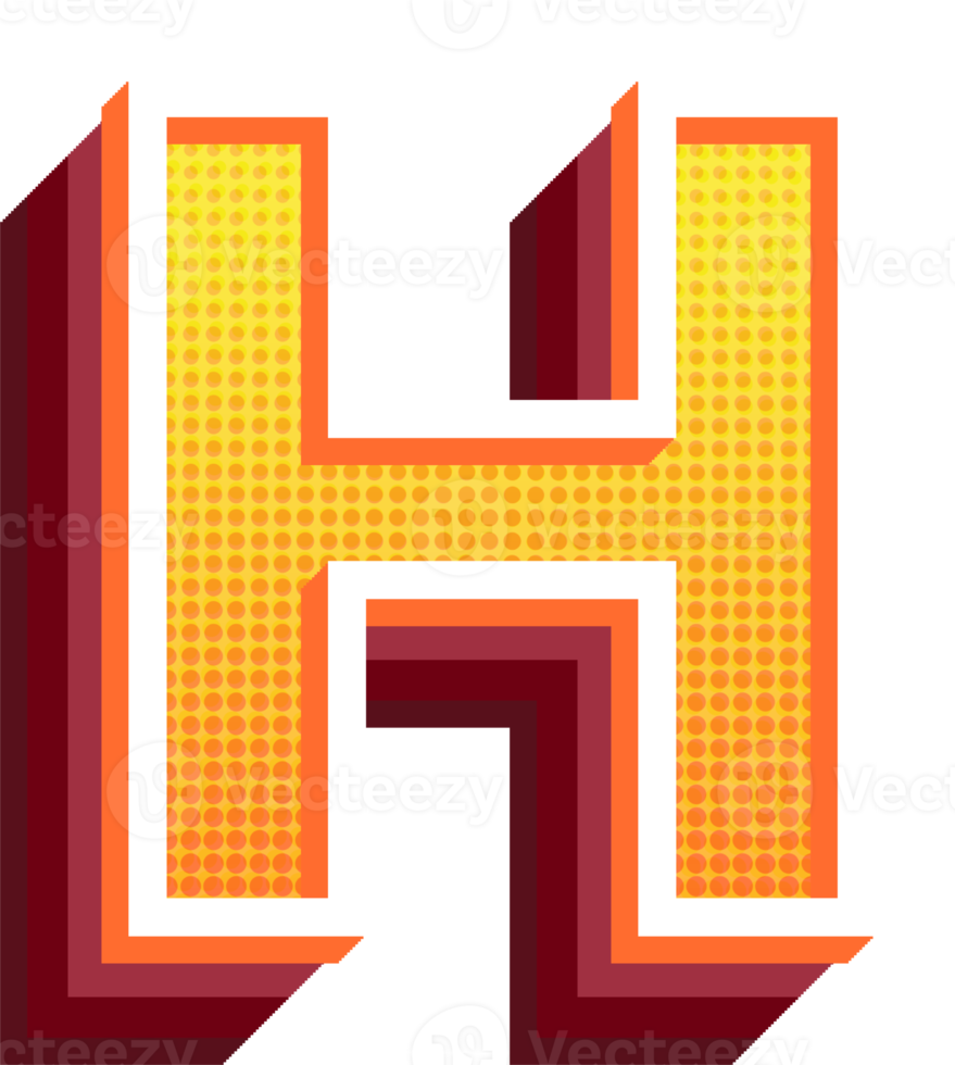 halftone alfabet brieven png