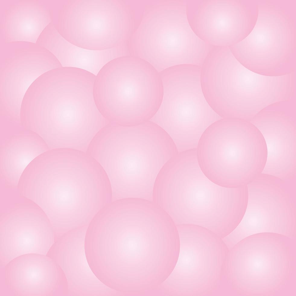 pink balloons soap bubbles abstract background cute gentle EPS10 vector