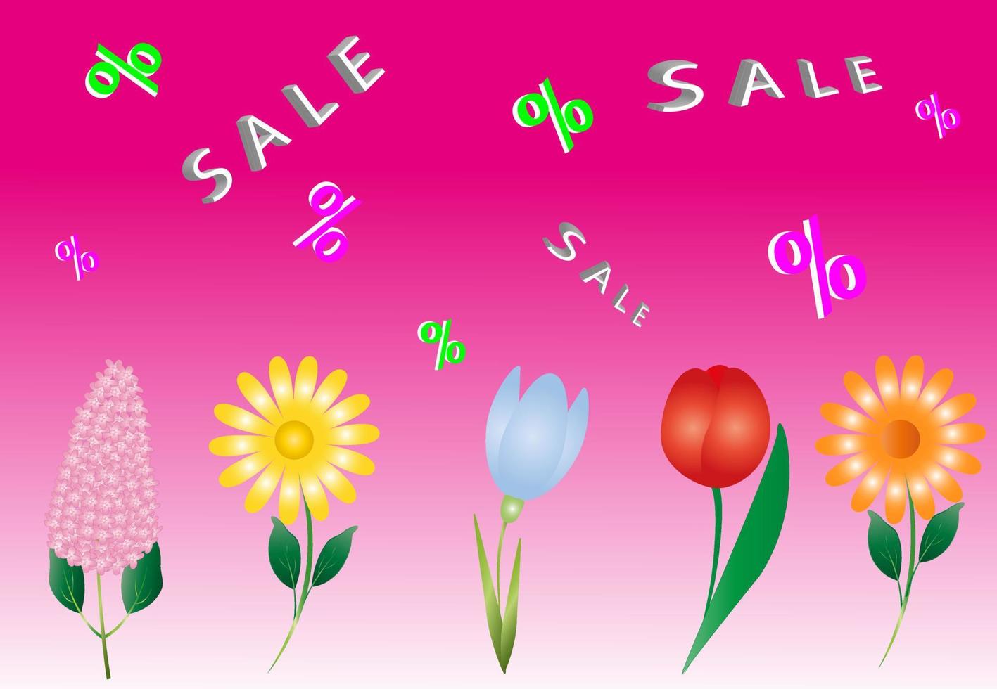 Vector template illustration.banners.wallpaper.Flyers, invitations, posters, brochures, discount voucher.Spring sale background with beautiful flowers.