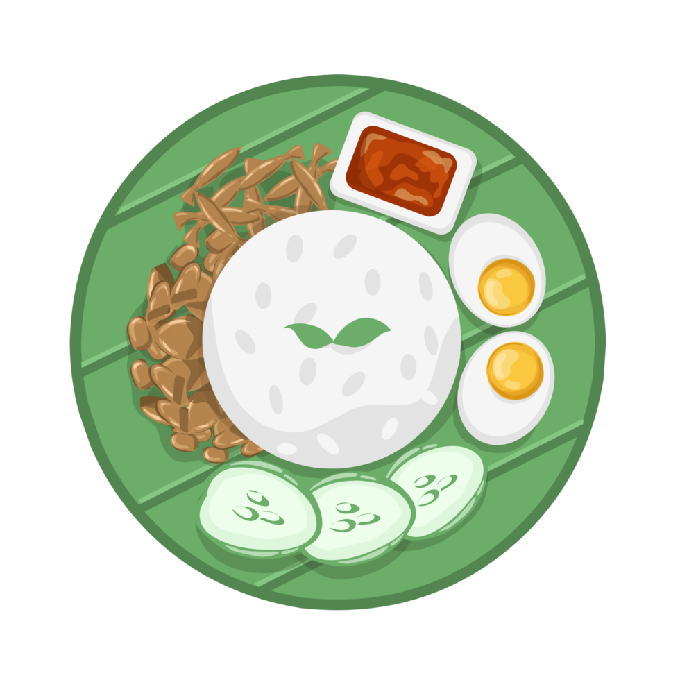 nasi lemak ilustración png