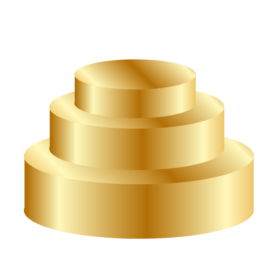 Golden podium for product display png
