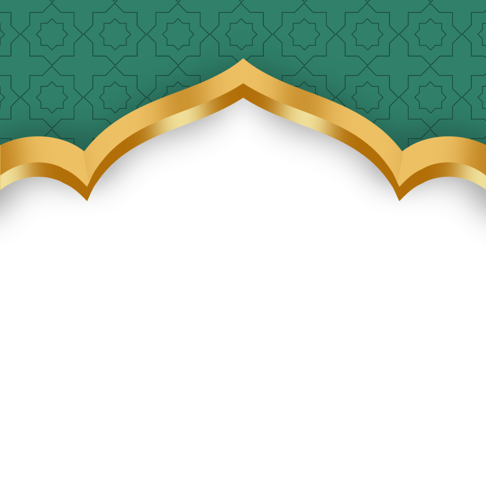 Golden Islamic border png