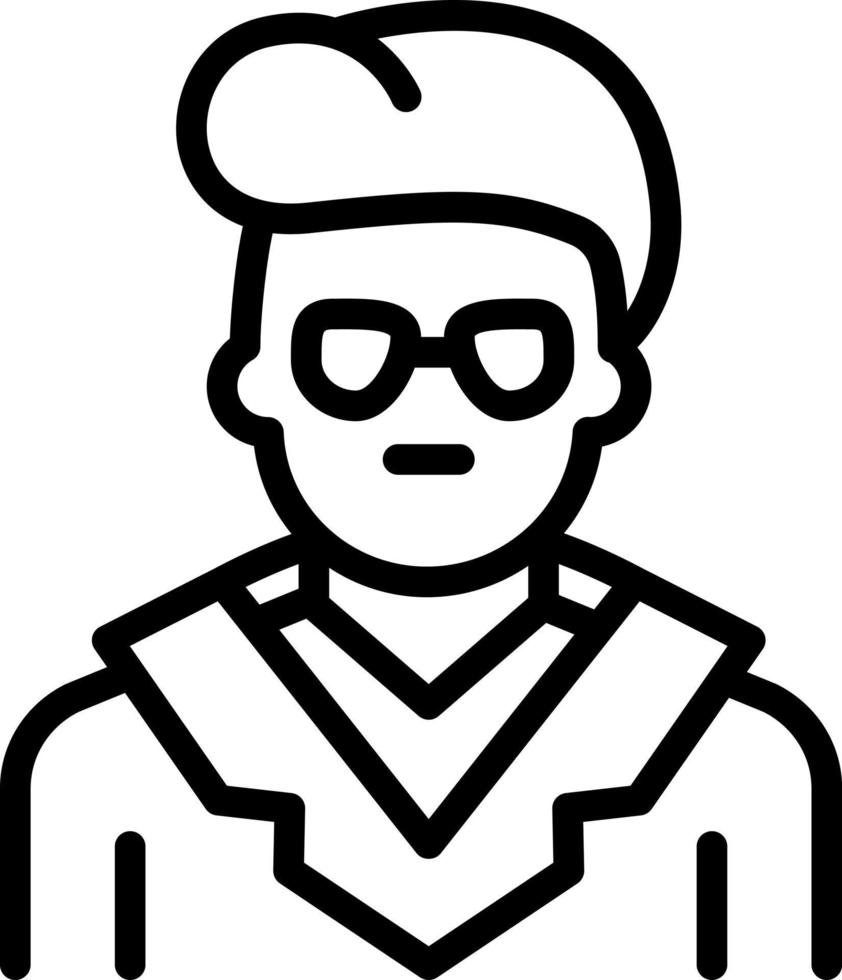 línea icono para Elvis vector