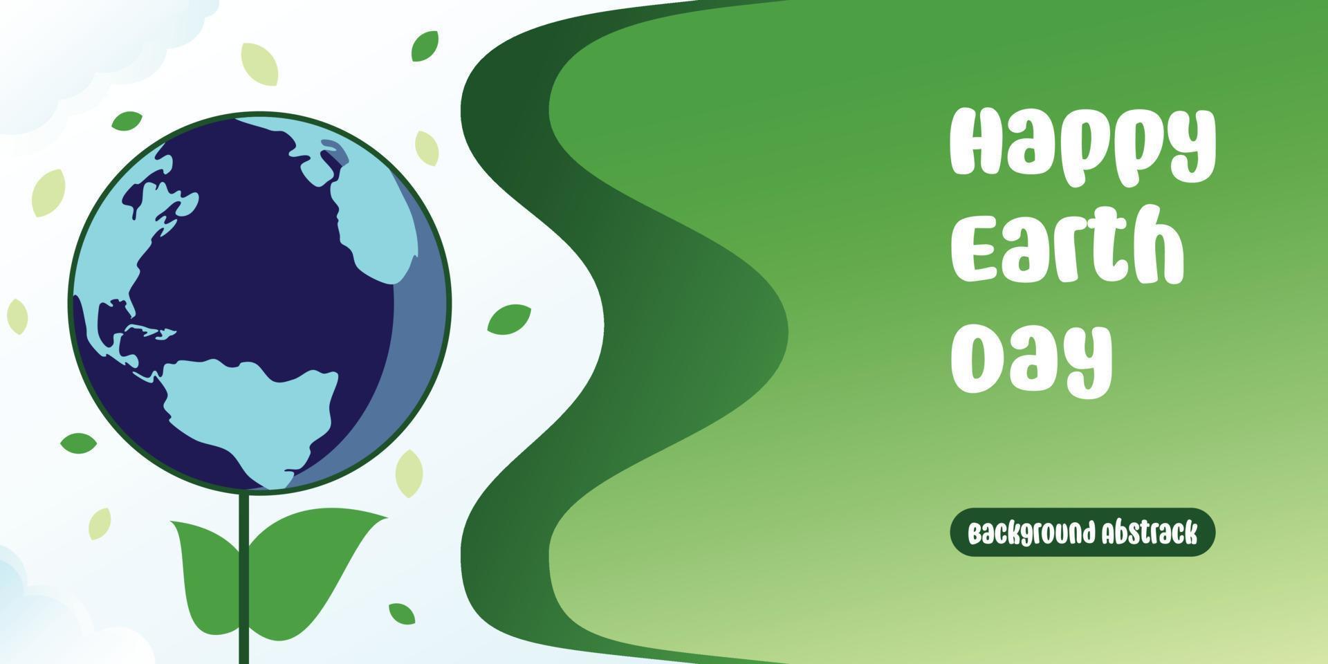 earth day banner, happy earth day. for environmental saving celebration, banner template, social media, web vector