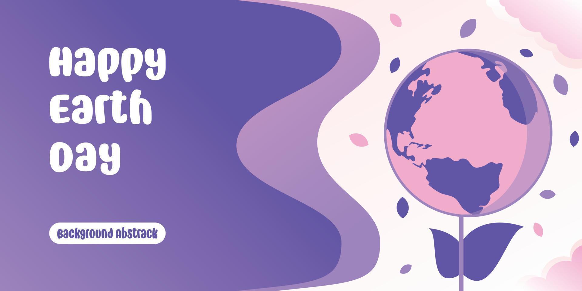 earth day banner, happy earth day. for environmental saving celebration, banner template, social media, web vector
