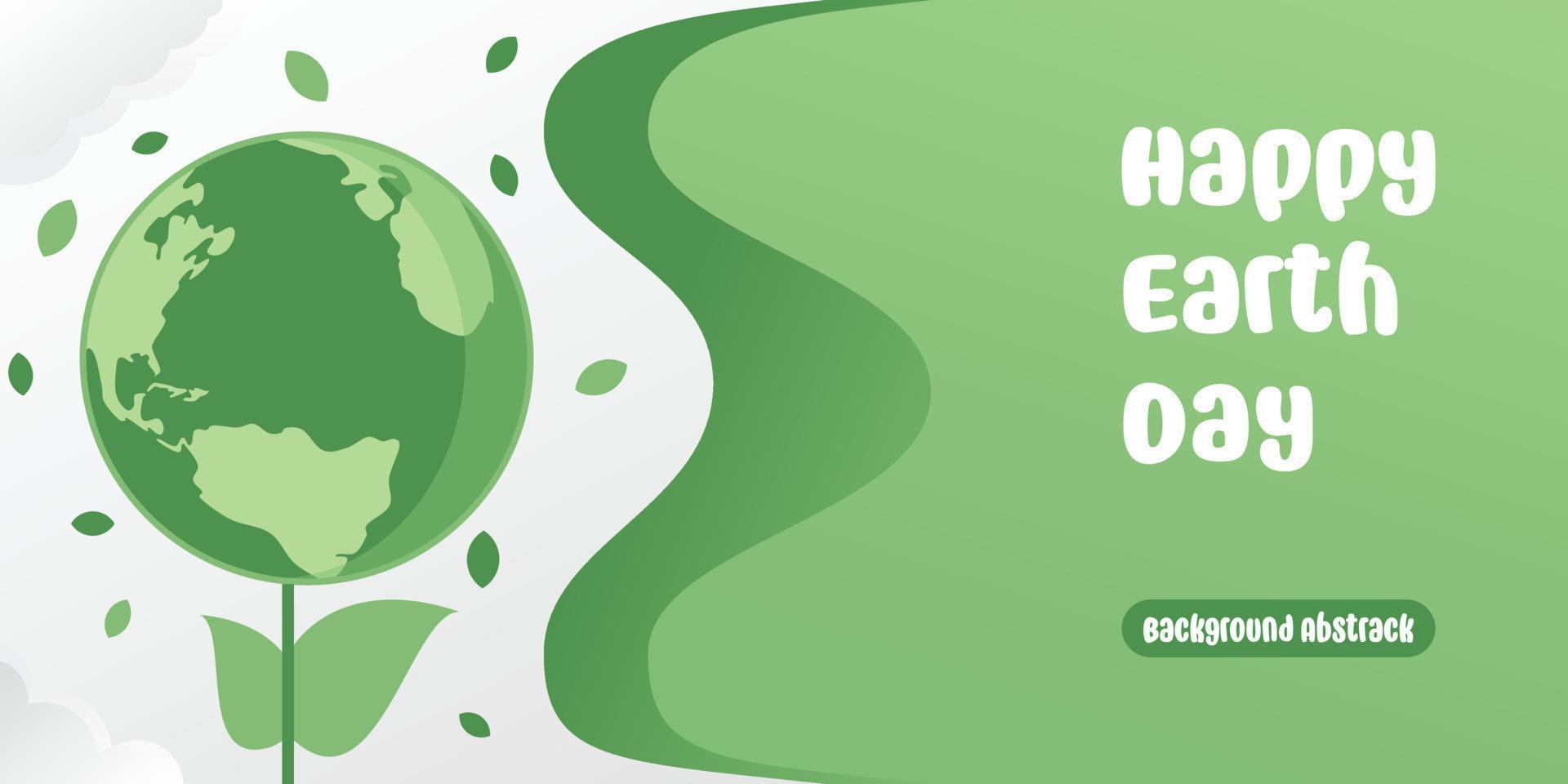 earth day banner, happy earth day. for environmental saving celebration, banner template, social media, web vector