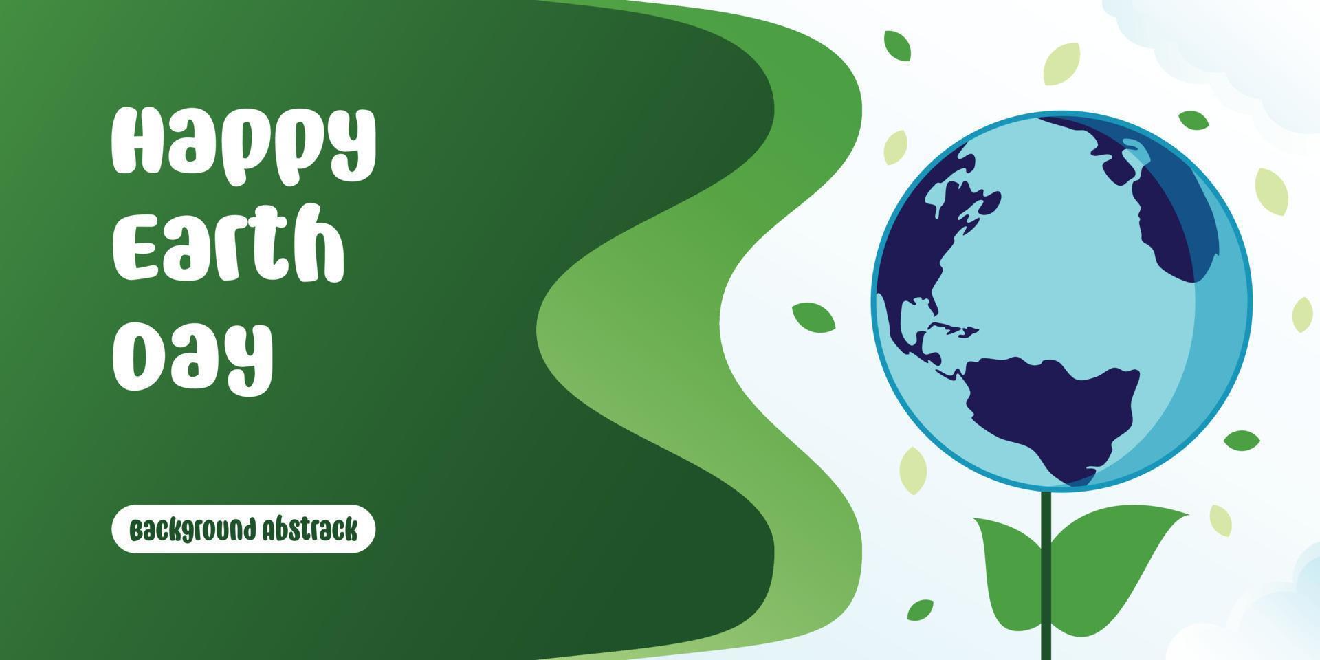 earth day banner, happy earth day. for environmental saving celebration, banner template, social media, web vector