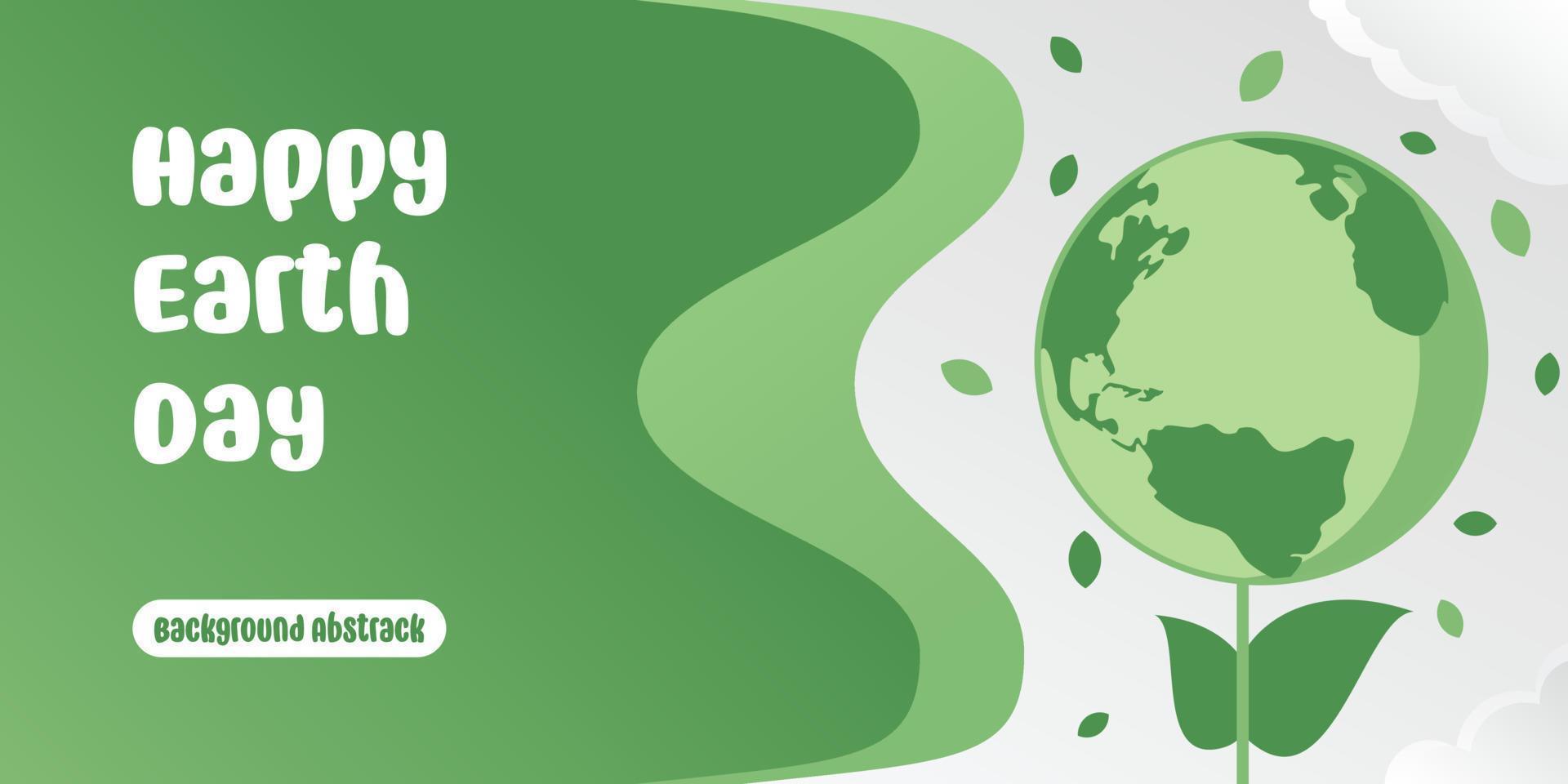 earth day banner, happy earth day. for environmental saving celebration, banner template, social media, web vector