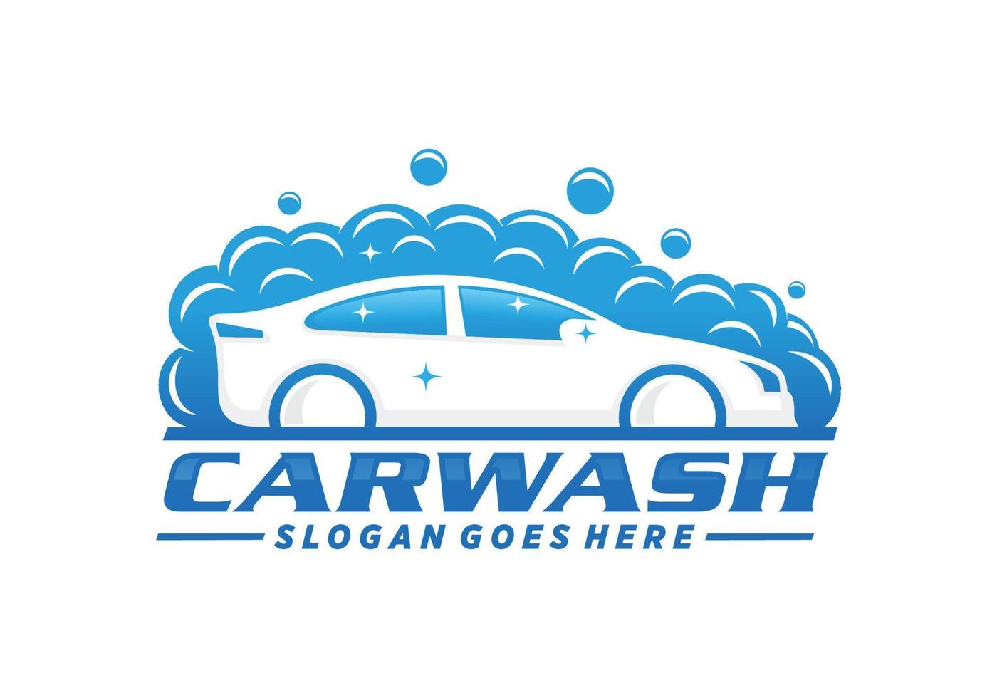 coche lavar logo diseño vector
