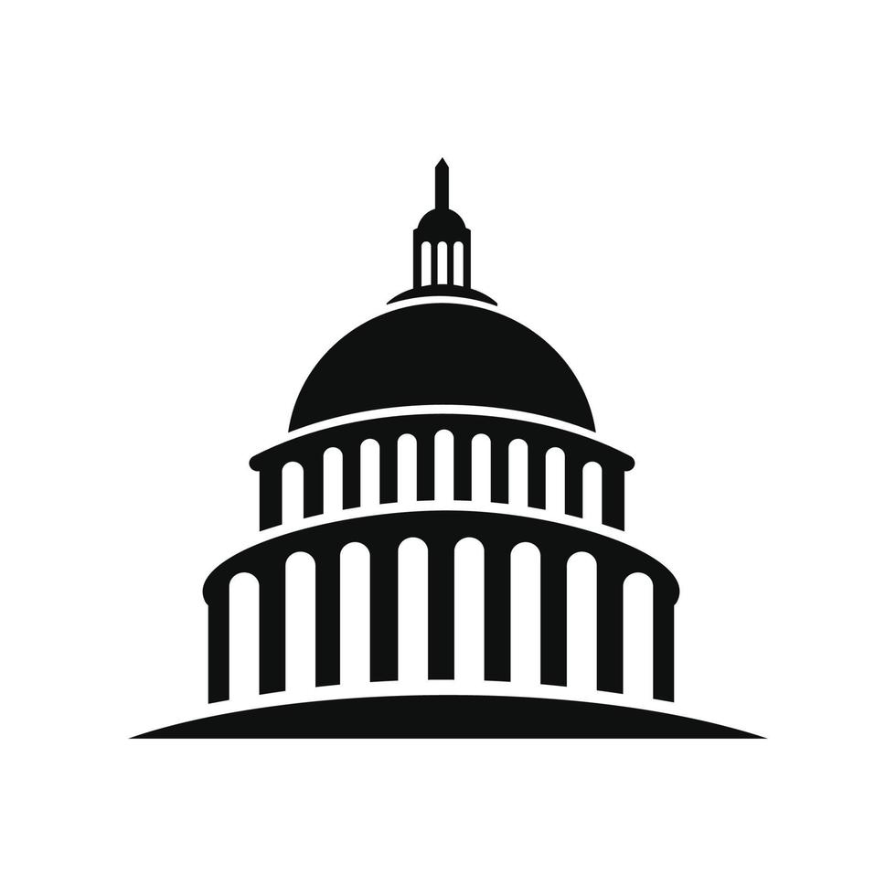 Capitol building icon isolated on white background vector