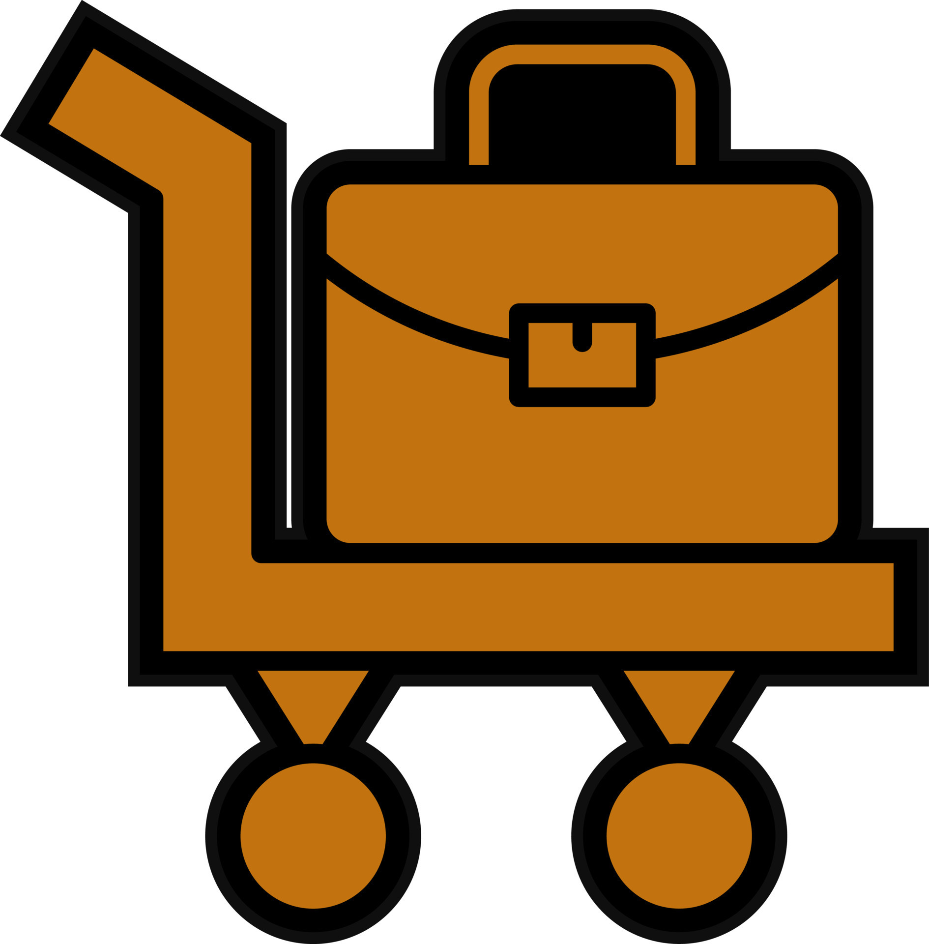 Luggage Cart Vector Icon Design 22942701 Vector Art at Vecteezy