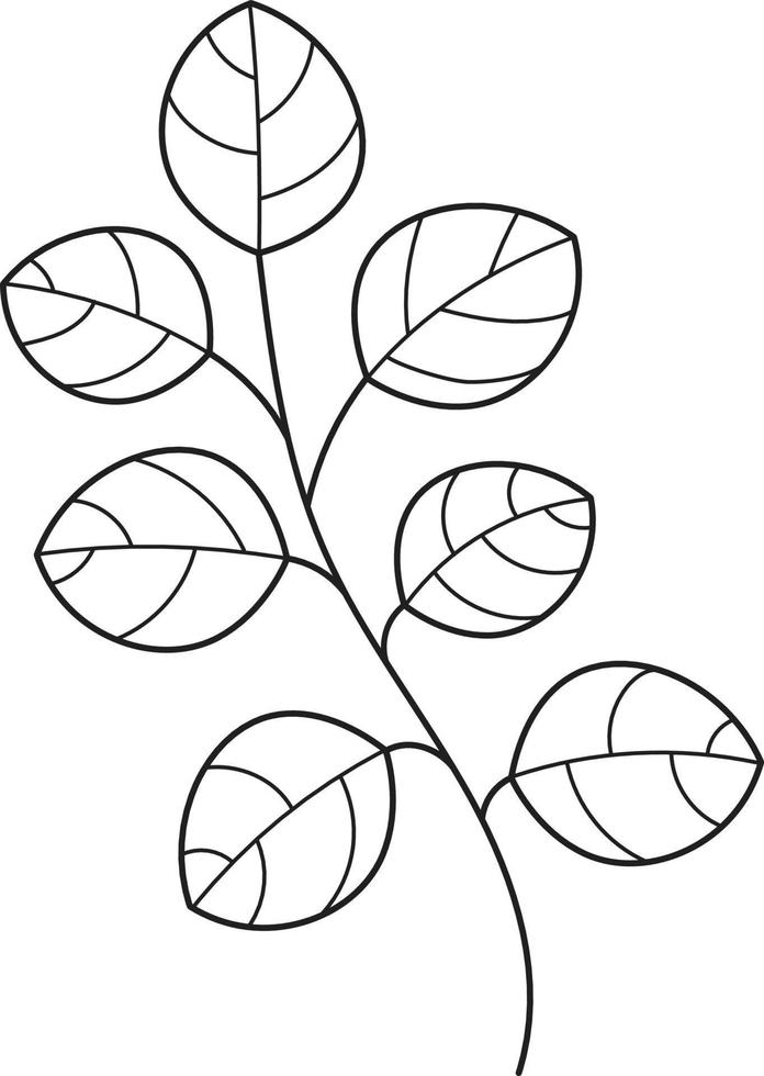 Hand drawn curly grass and flowers vector